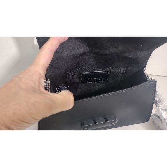 Nicole Miller Crossbody Bag Black And White Animal Print NWTS - Picture 7 of 10